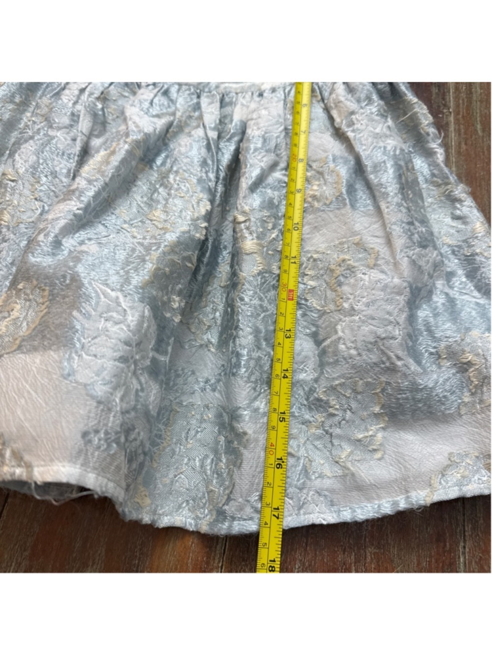 Stine Goya SGHari Cutout Metallic Floral Jacquard Peplum Cami Top Ice Blue XS - Picture 13 of 13